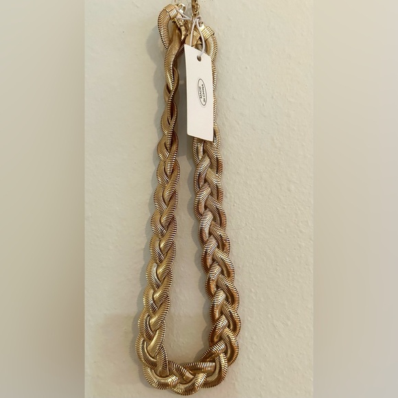 NWT Braided Gold-Tone 16” Necklace W/ Extender (Persimmon Brand) - Picture 8 of 12